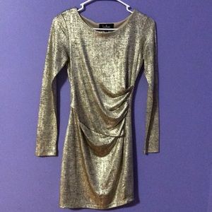 Lulus gold dress